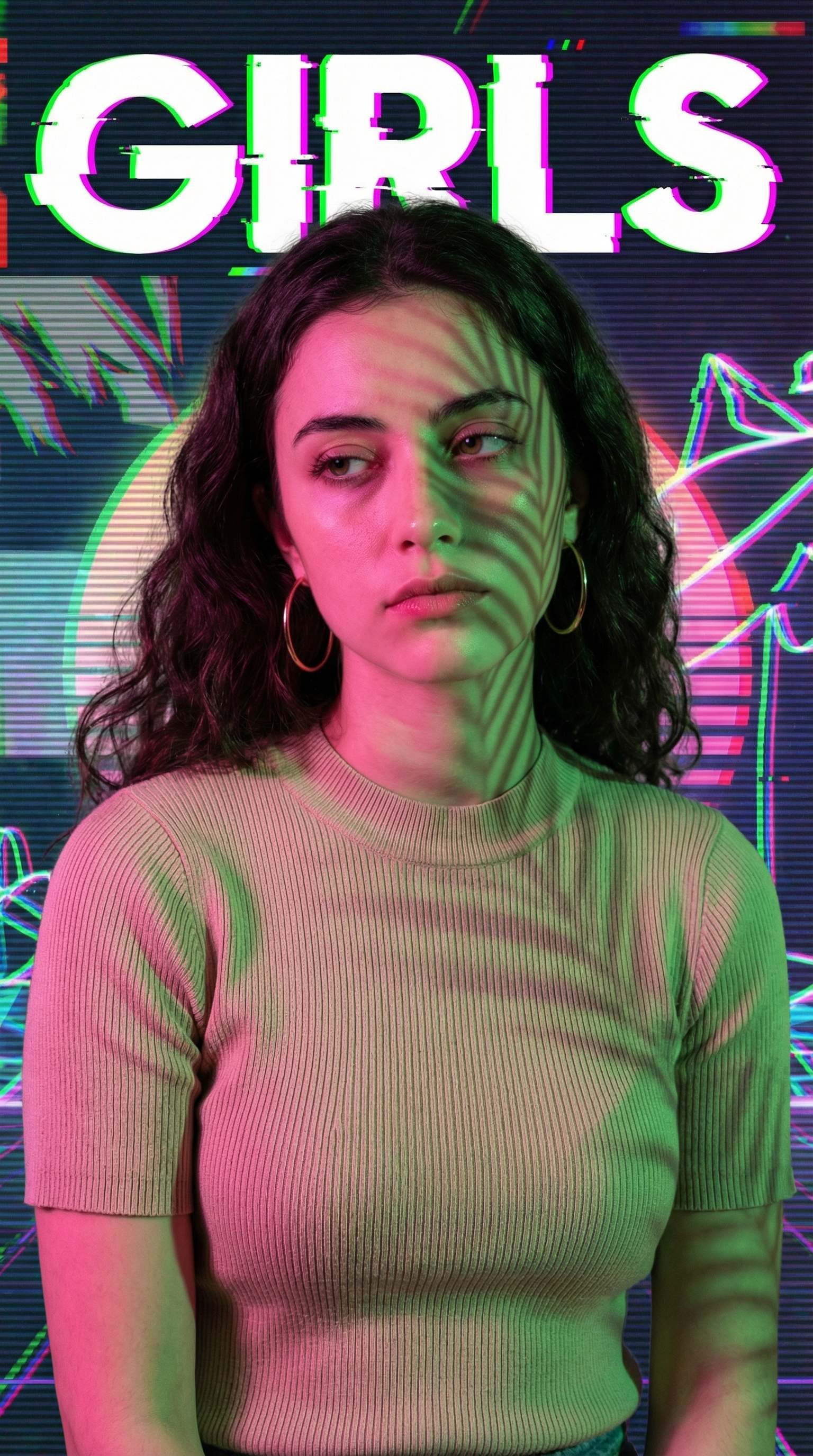 Electric Neon Glitch Magazine Aesthetic