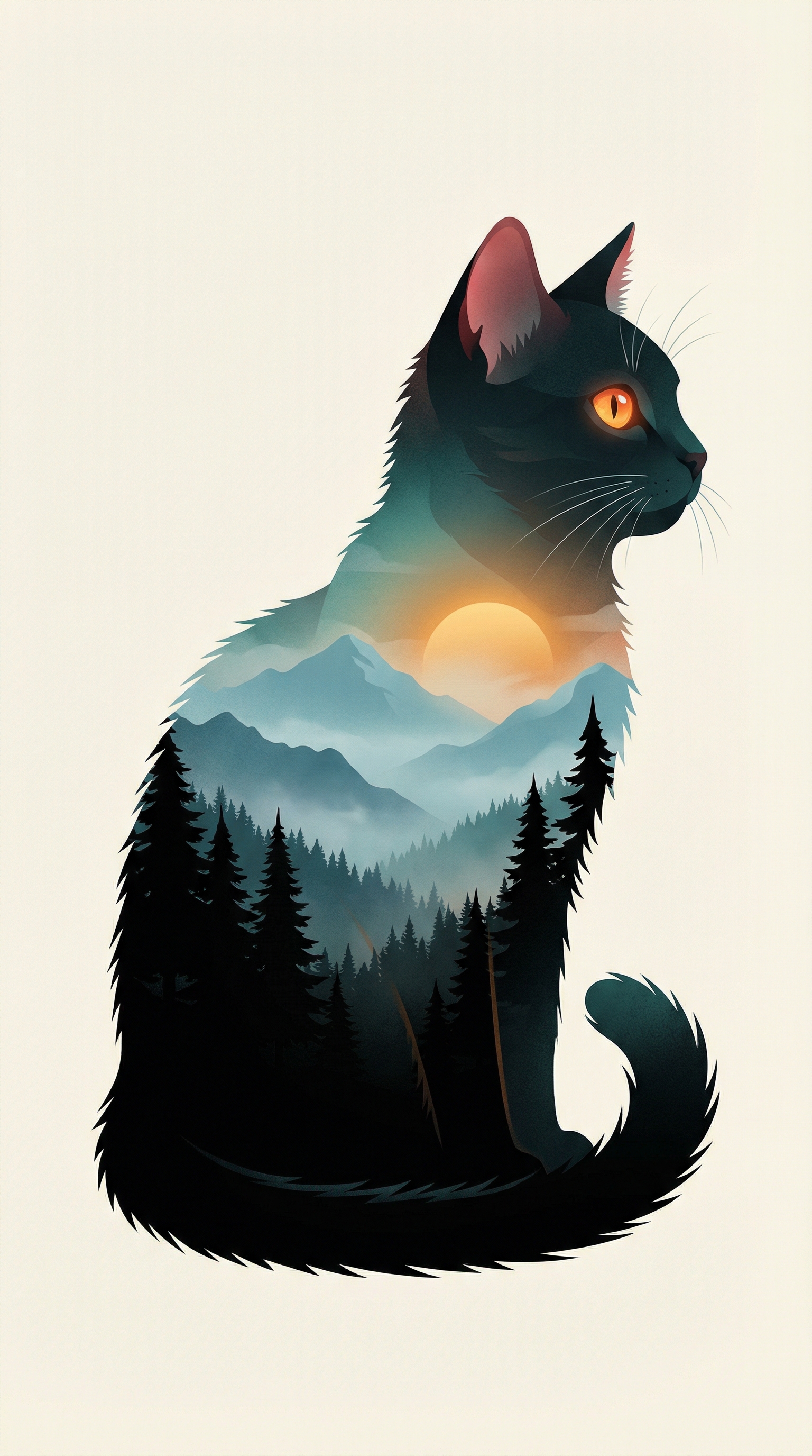 Wilderness Contained Within a Feline Silhouette